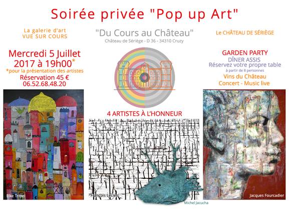 Garden Party – Pop Up Art – Mercredi 5 juillet 2017