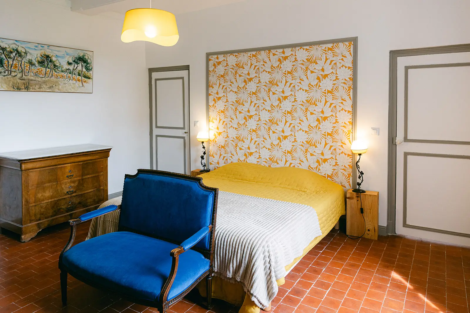 Chateau Sériège - Hébergement - Chambre Jaune